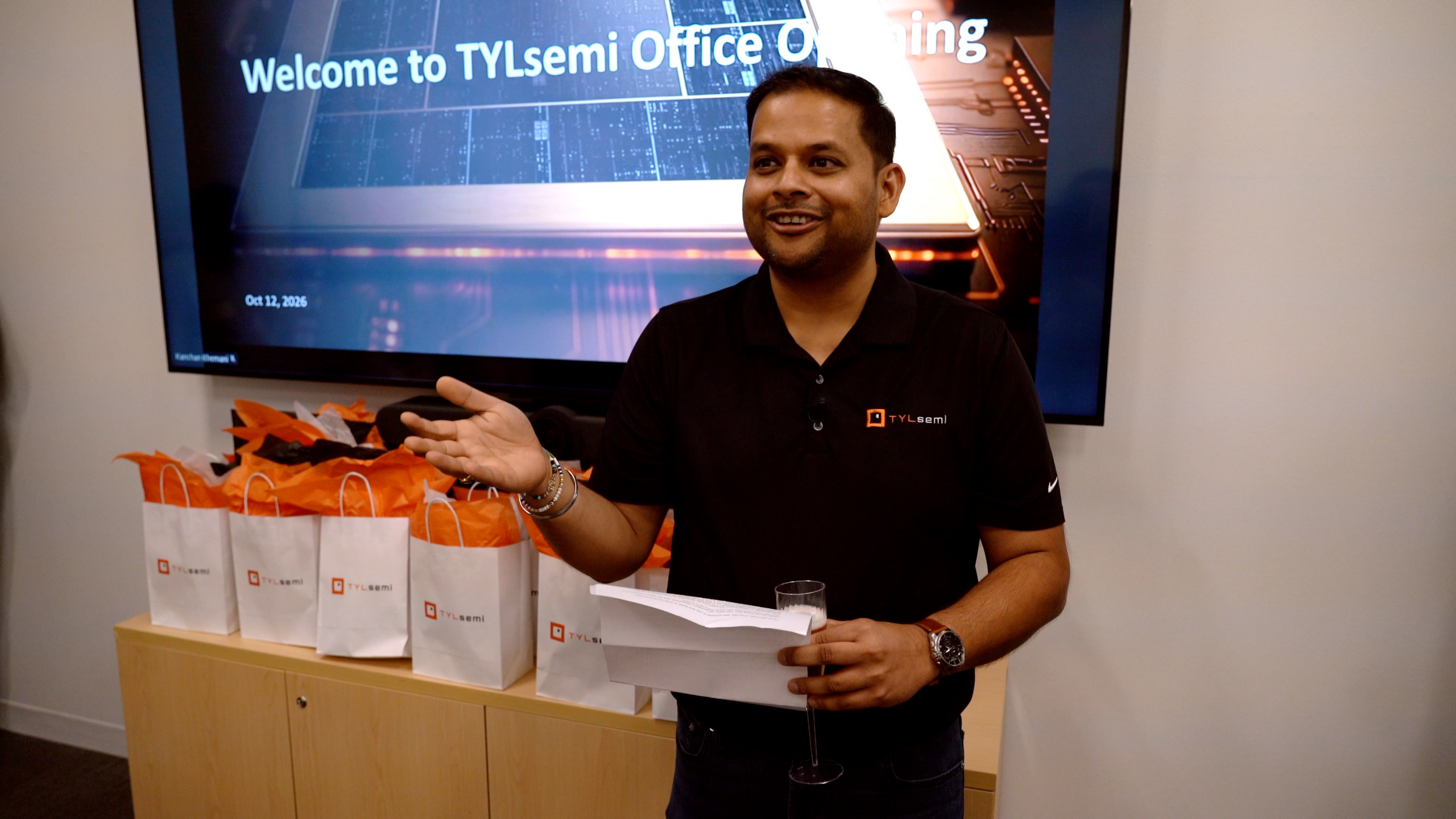 Mohit Gupta welcoming at new office